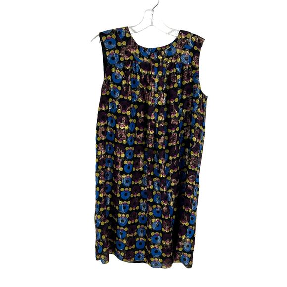 Anna Sui for Target Multicolor Metallic Geometric Print Sleeveless Mini Dress 9 - Picture 1 of 6